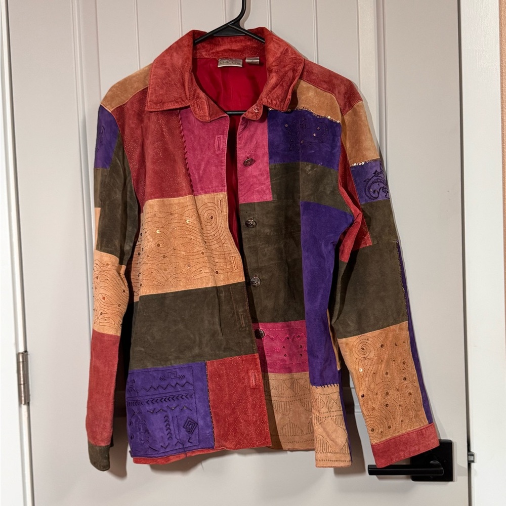 Chico's Multi-Colored Suede Jacket